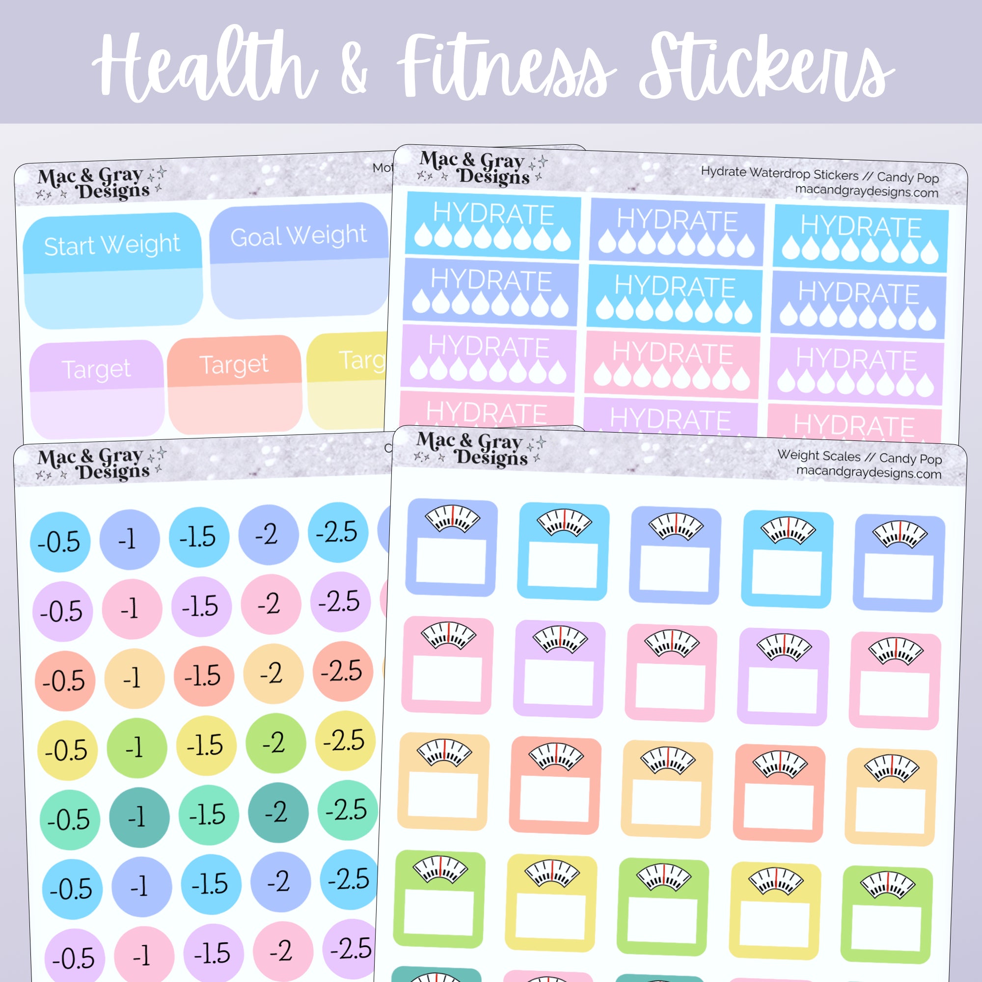 Candy Pop Weight Loss Planner Stickers Health And Fitness Tracker candy-pop-weight-loss-planner-stickers-health-and-fitness-tracker