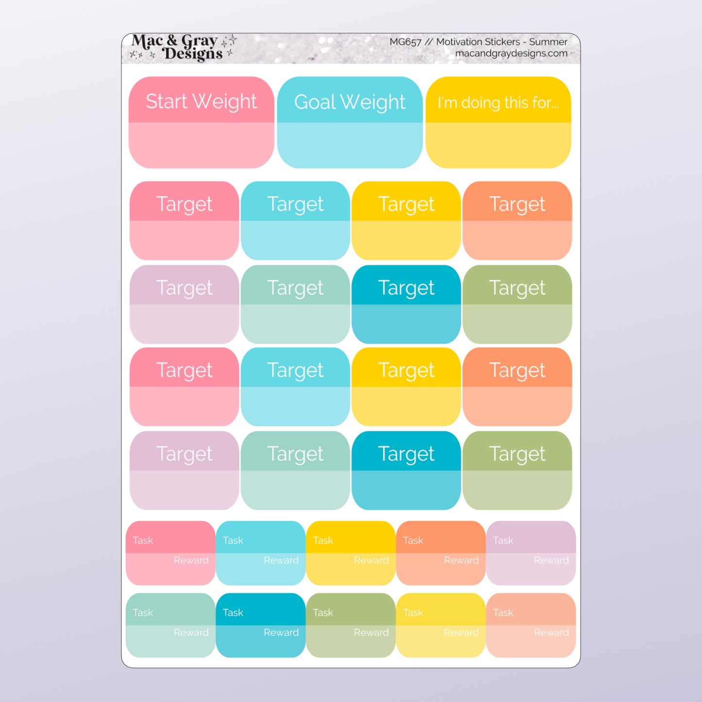 Summer Weight Loss Stickers | Health & Fitness Stickers