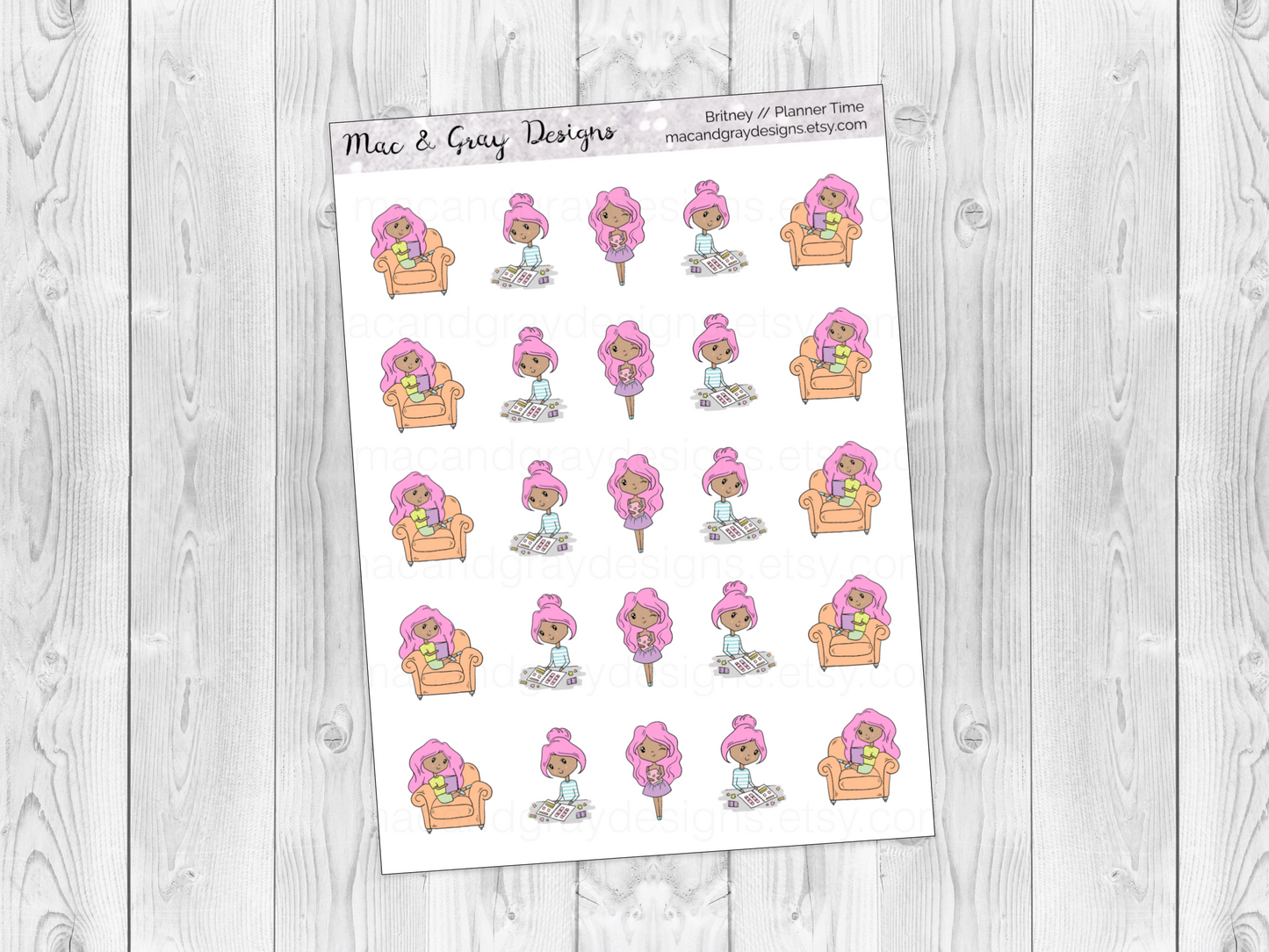 Planner Time | Character Stickers