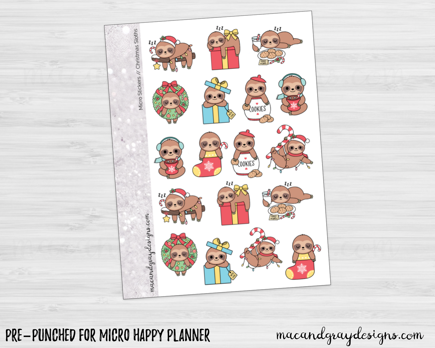 Christmas Sloths | Character Stickers