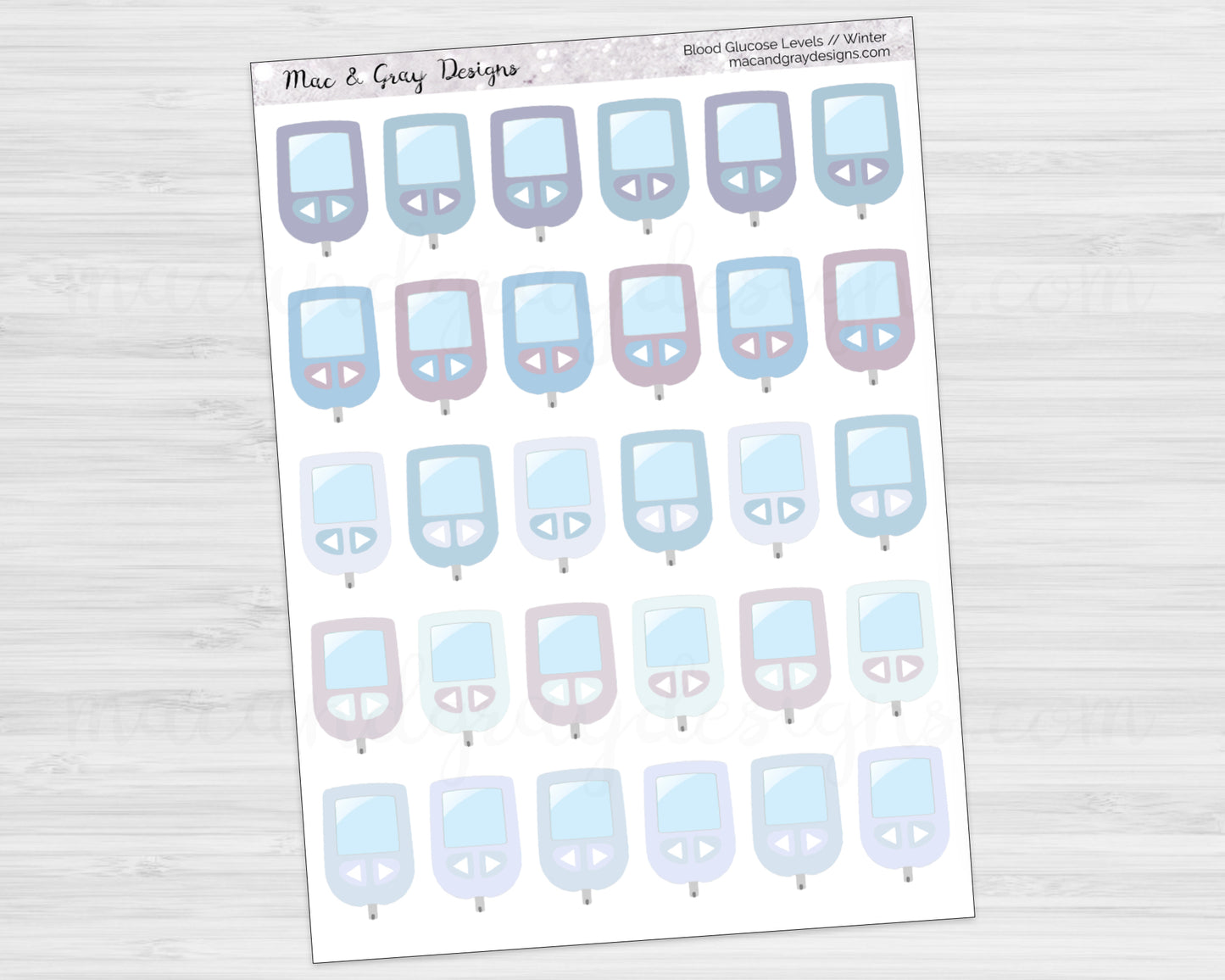 Blood Glucose Level Tracker | Spoonie Stickers