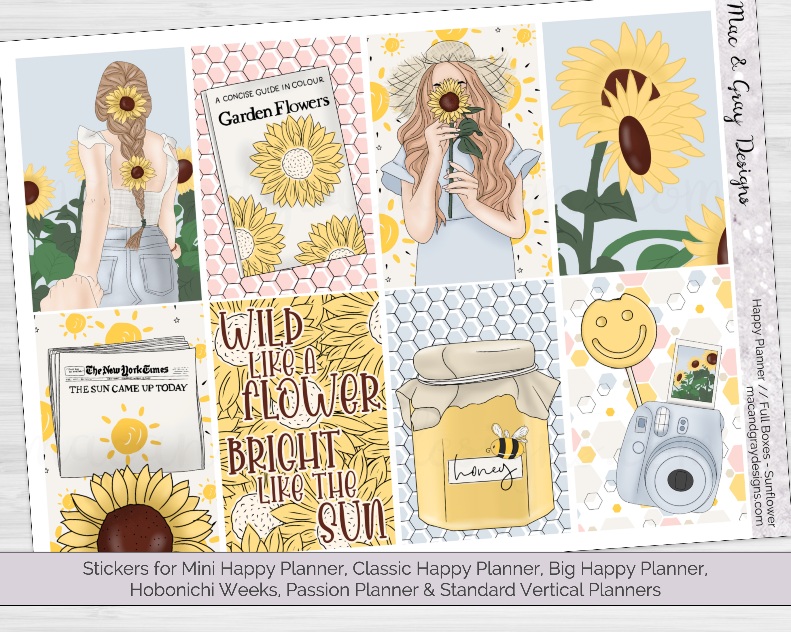 Vintage Bullet Journal Flower Sticker Set - 100 pcs