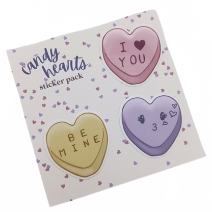 Candy Hearts | Waterproof Sticker Pack