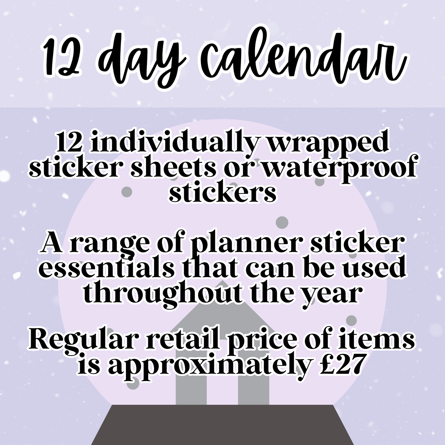 Planner Sticker Advent Calendar - 12 Days & 25 Days