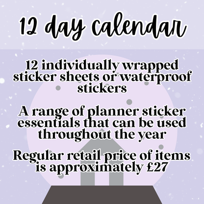 Planner Sticker Advent Calendar - 12 Days & 25 Days