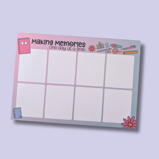 Making Memories A5 Notepad (& Free Days of The Week Sticker Sheet)