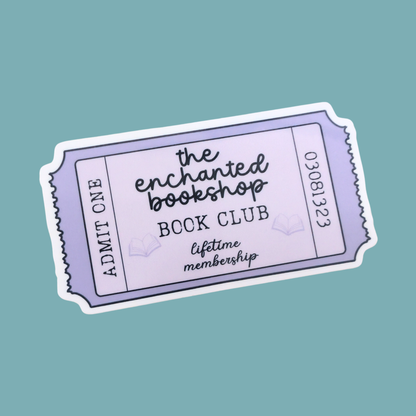 Book Club Ticket | Waterproof Sticker [Exclusive Art]