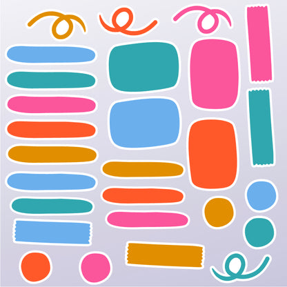 Journalling Shapes - Making Memories | Sticker Pack