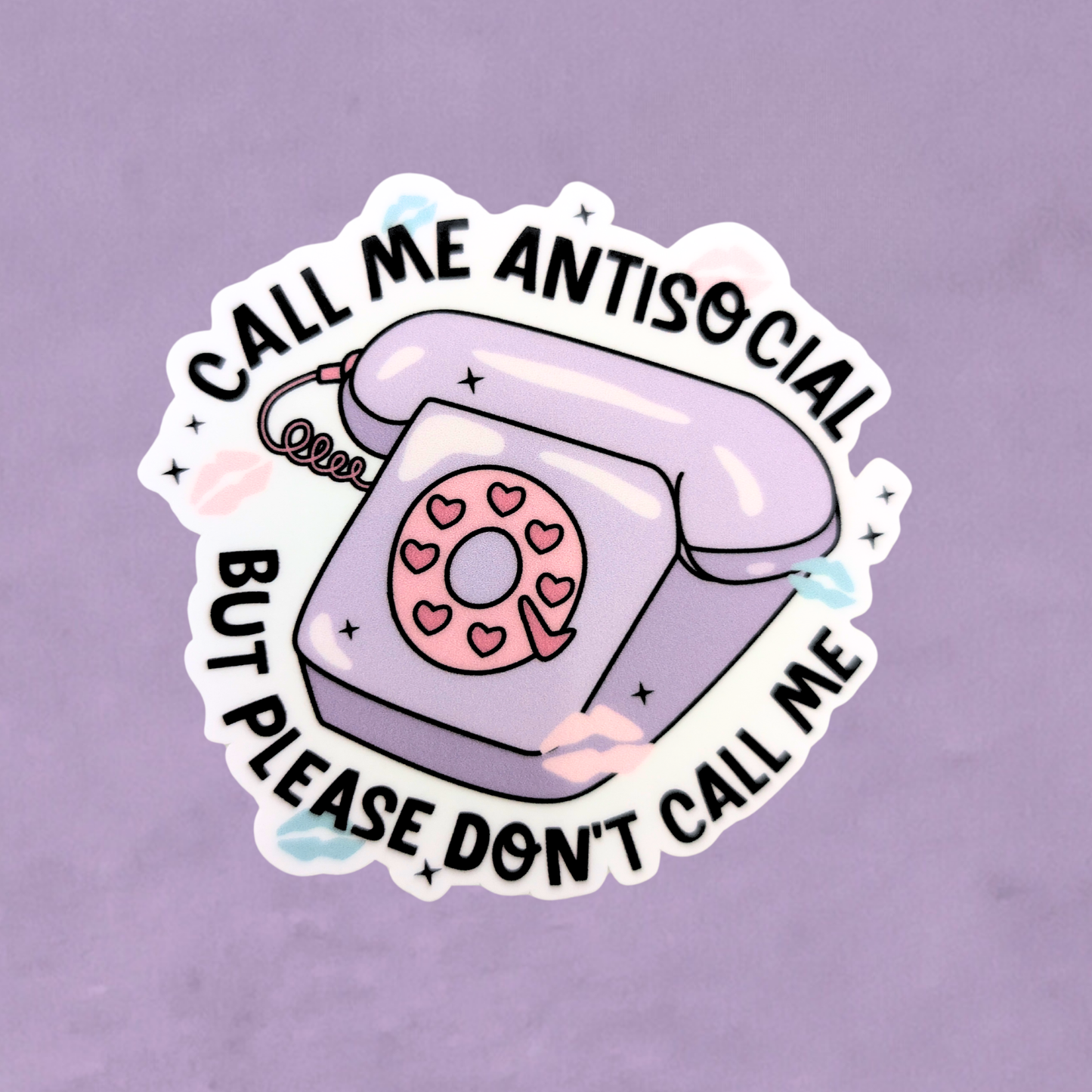 Call Me Antisocial | Waterproof Sticker
