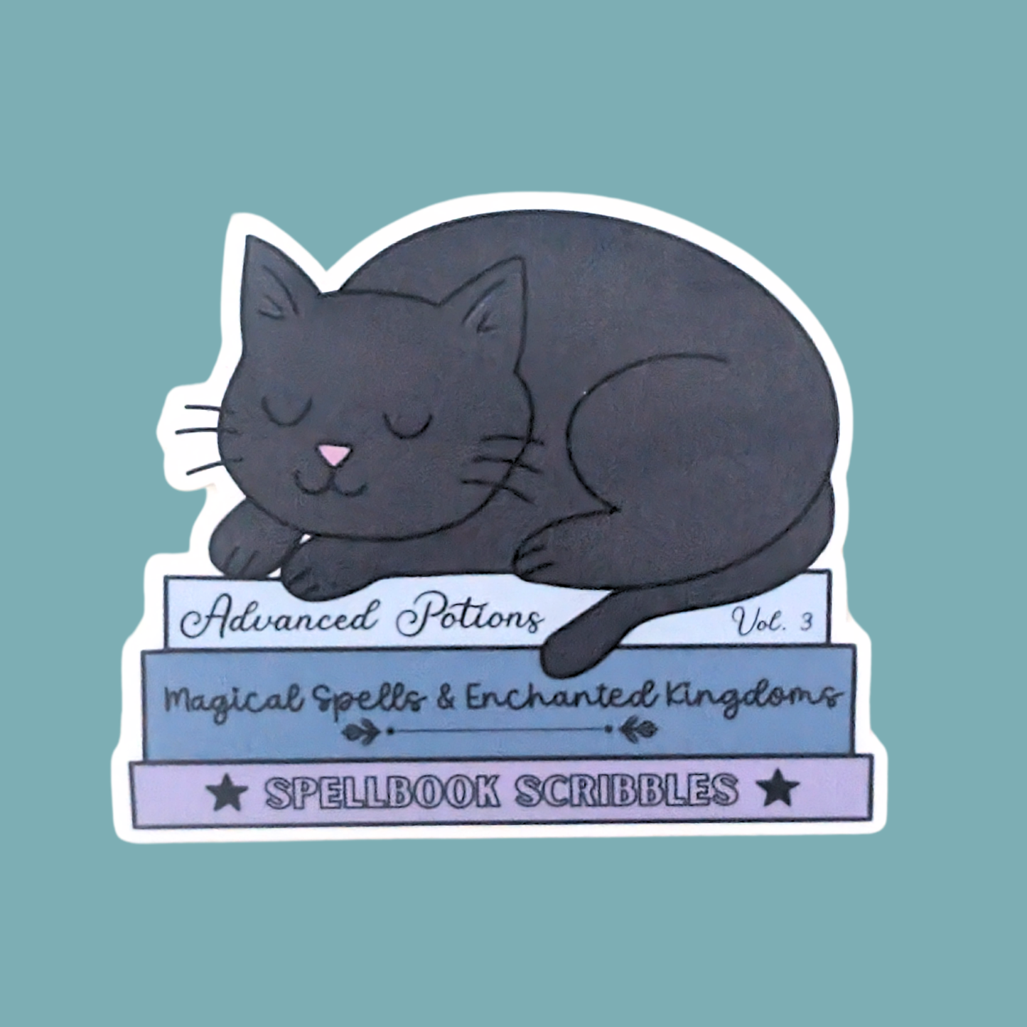 Bookshop Cat | Waterproof Sticker [Exclusive Art]