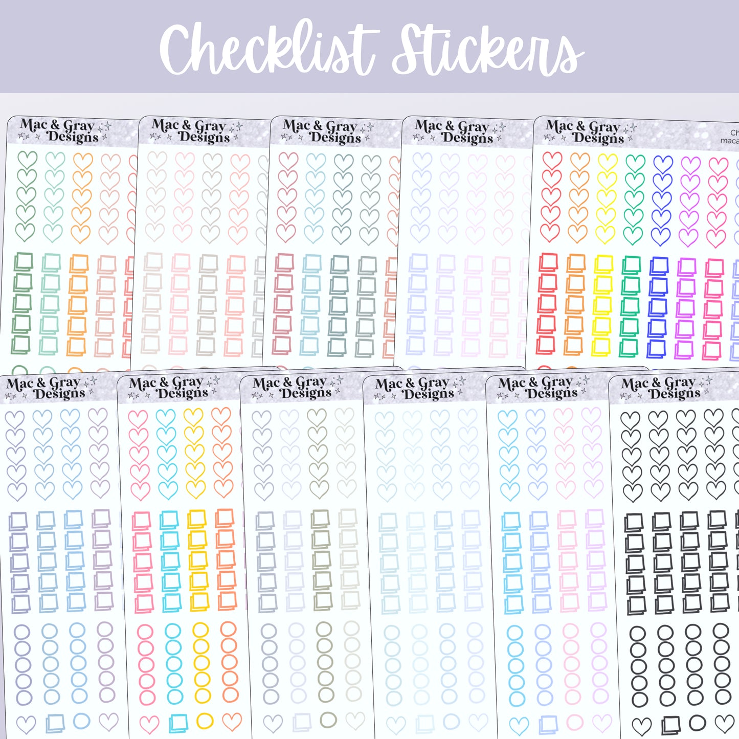 Checklists // Planner Sticker Essentials