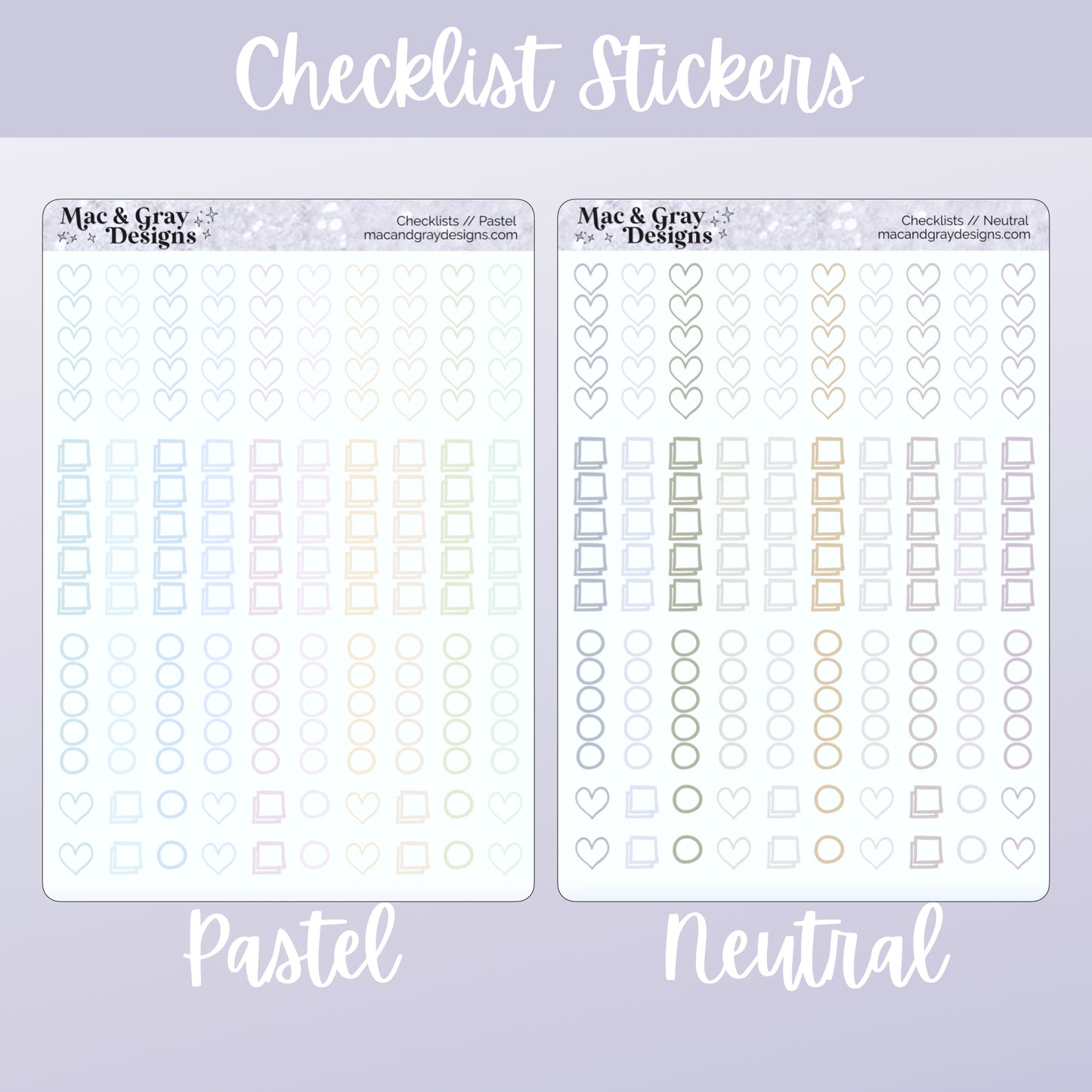 Checklists // Planner Sticker Essentials