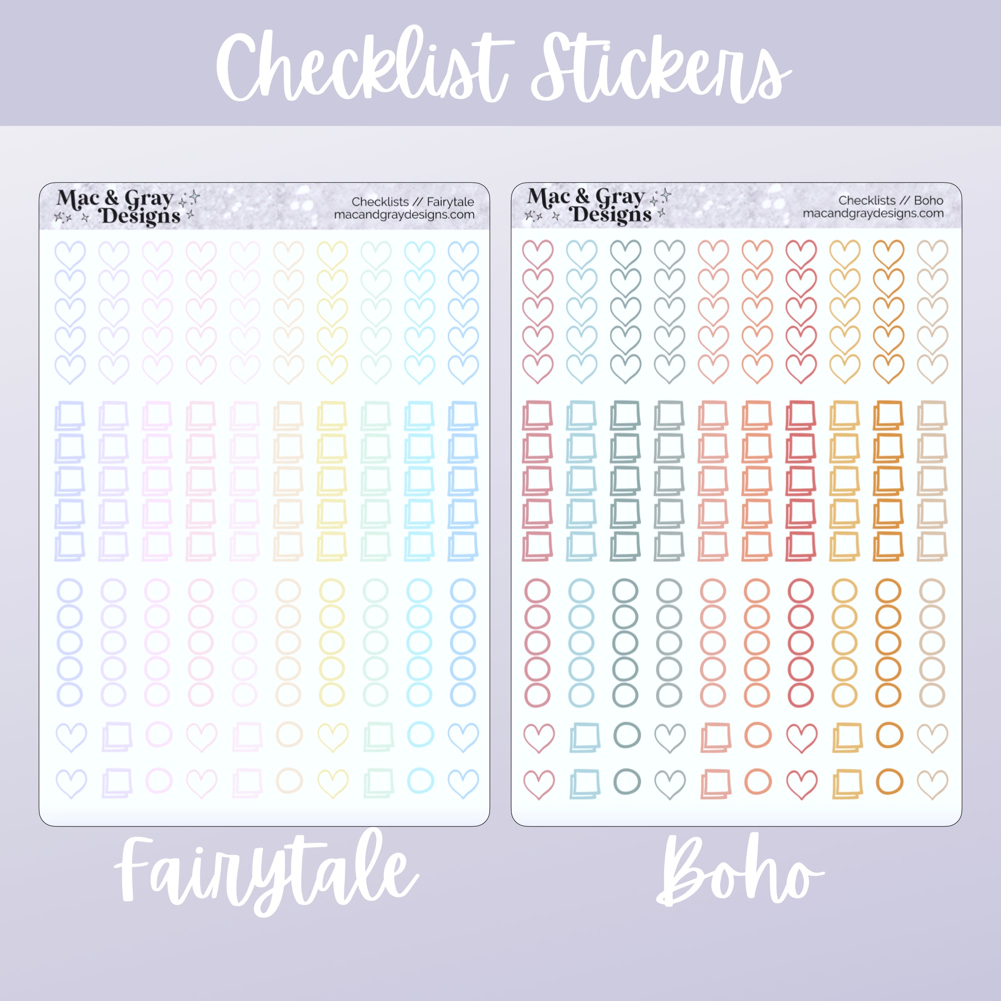 Checklist Stickers // Planner Sticker Essentials – macandgraydesigns
