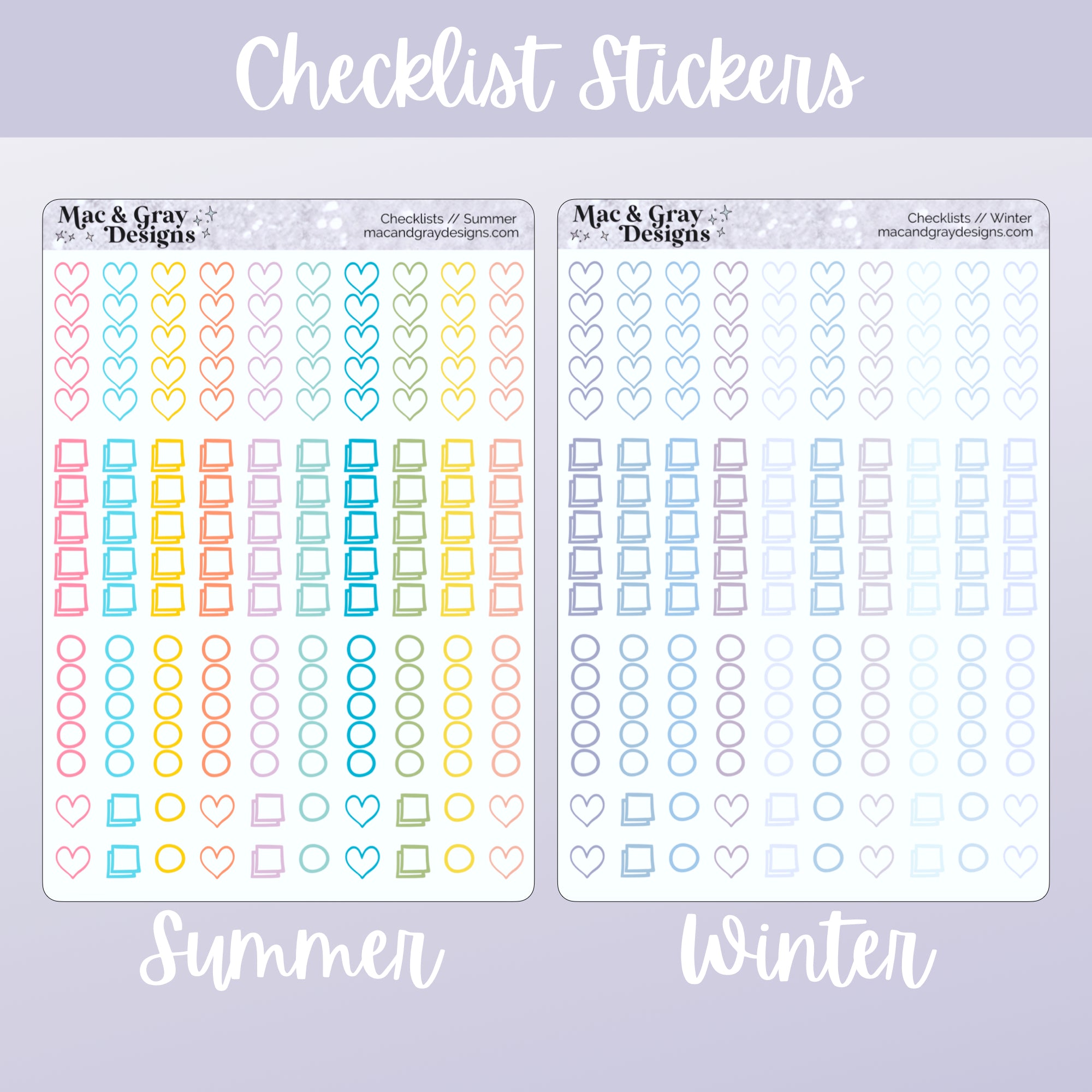 Checklist Stickers // Planner Sticker Essentials – macandgraydesigns