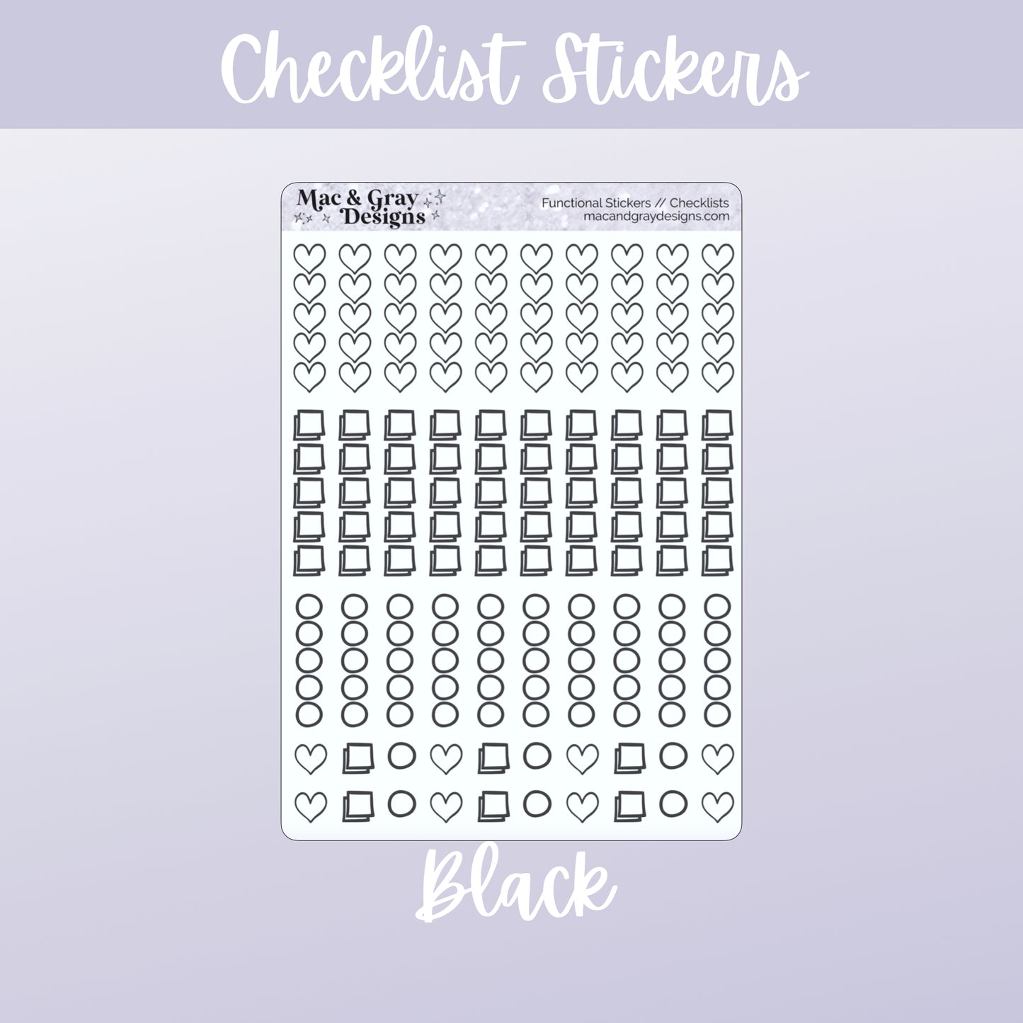 Checklists // Planner Sticker Essentials