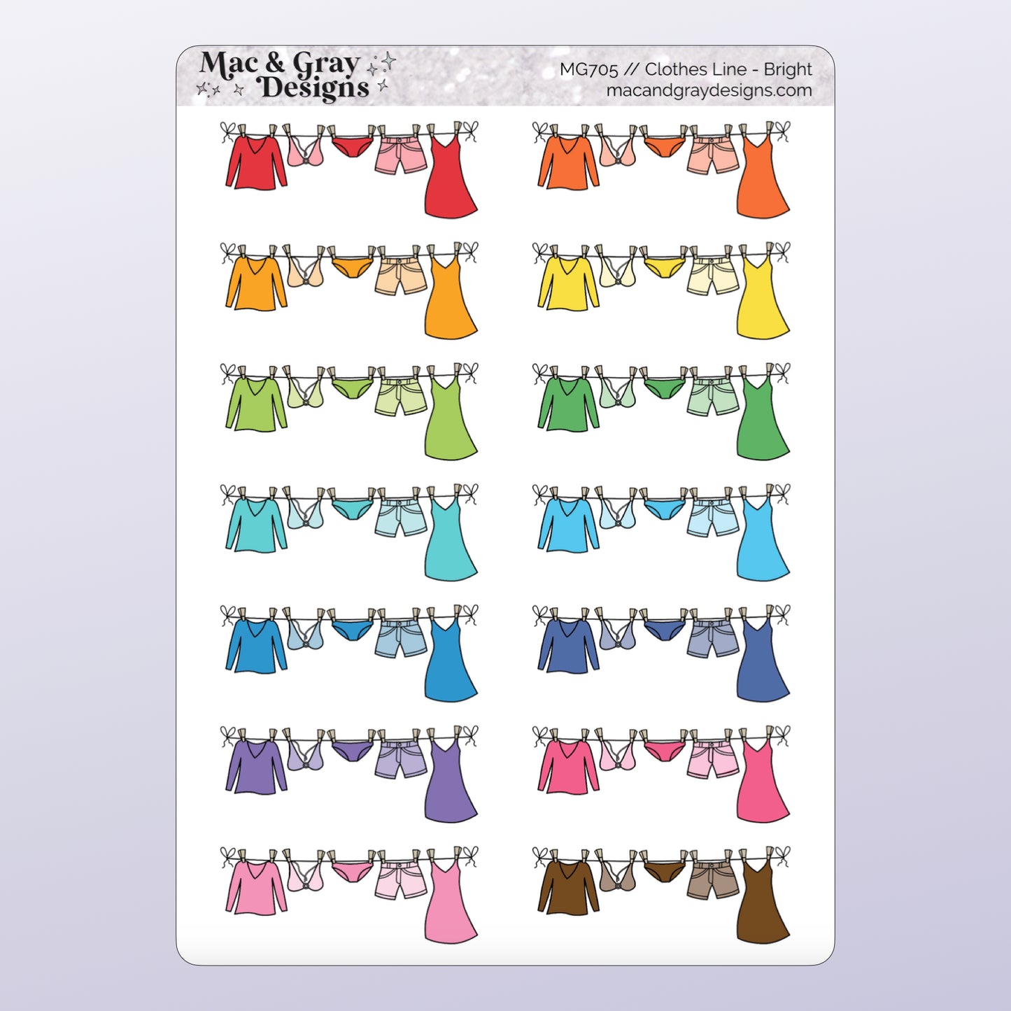 Clothes Laundry Line | Functional Stickers