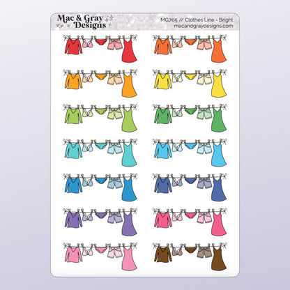 Clothes Laundry Line | Functional Stickers
