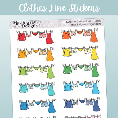 Clothes Laundry Line | Functional Stickers