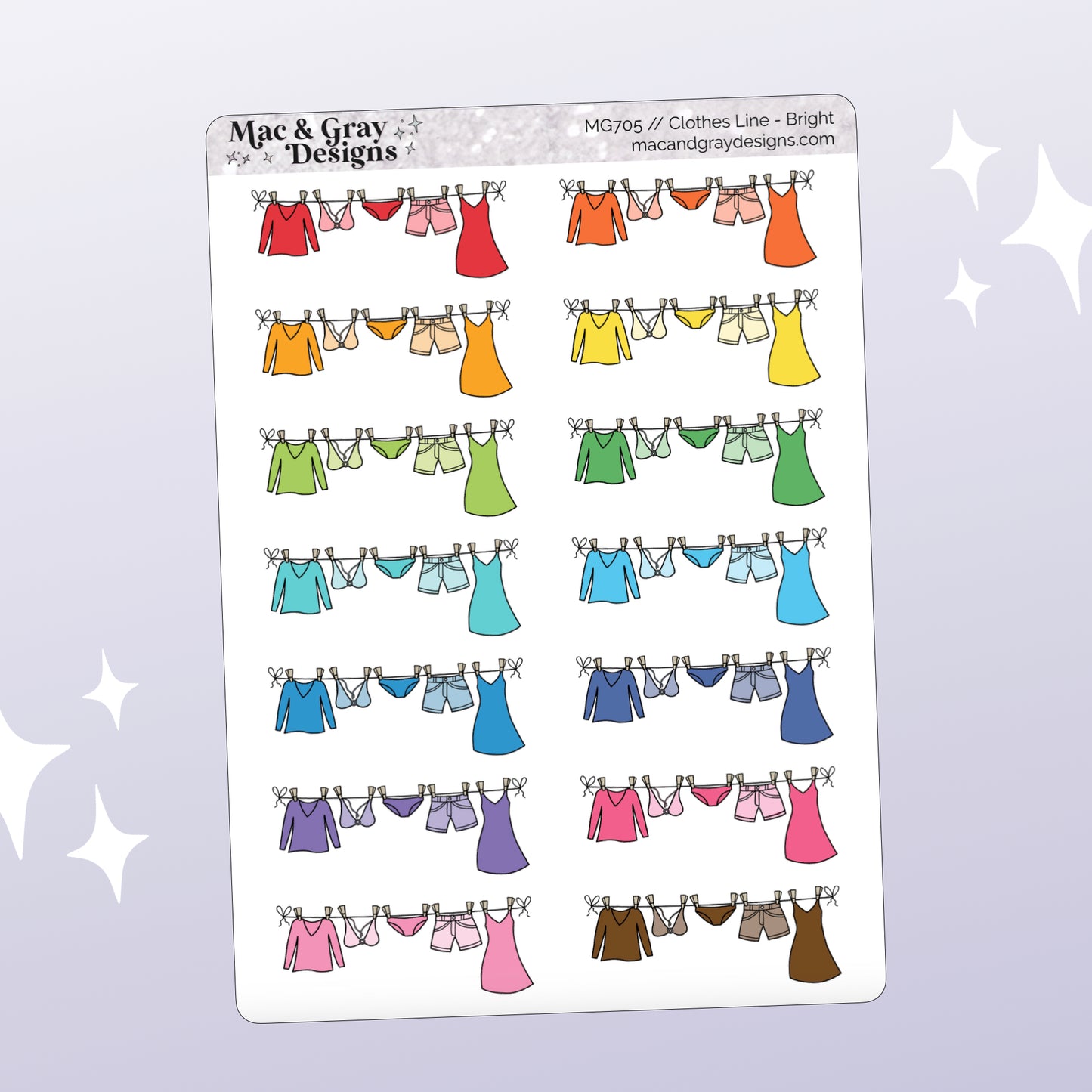 Clothes Laundry Line | Functional Stickers