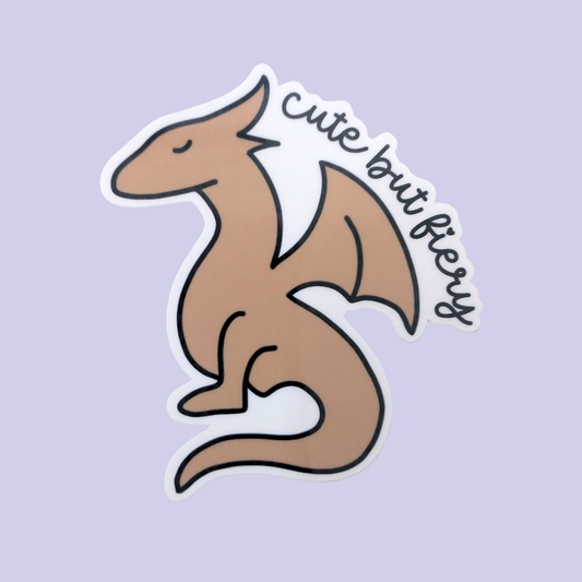 Cute But Fiery Dragon | Waterproof Sticker [Exclusive Art]