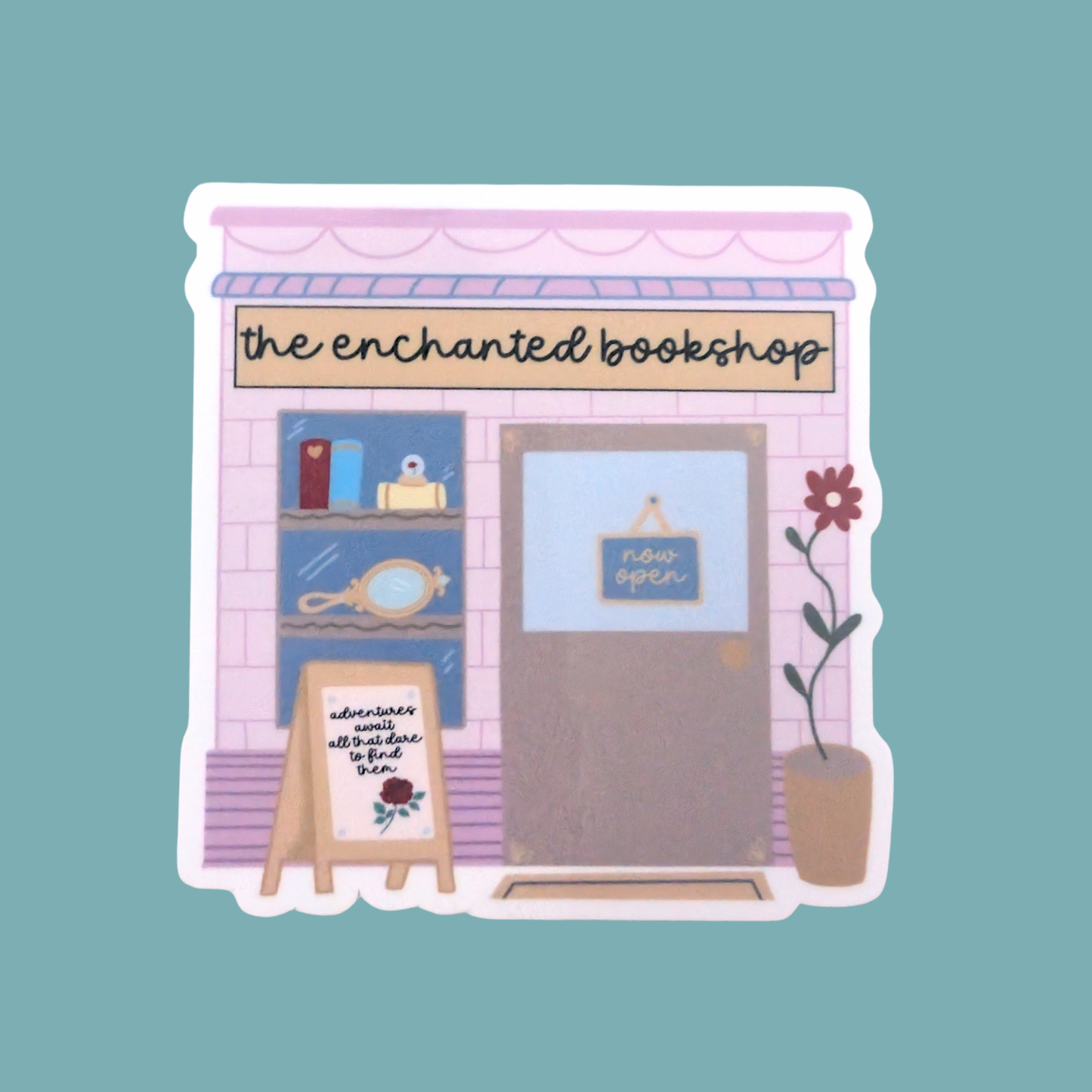 The Enchanted Bookshop | Waterproof Sticker [Exclusive Art]