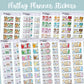 Flatlay Stickers // Baking, Birthday, Cleaning, Desk, Meal Prep, Planner, Presents, Sick Day