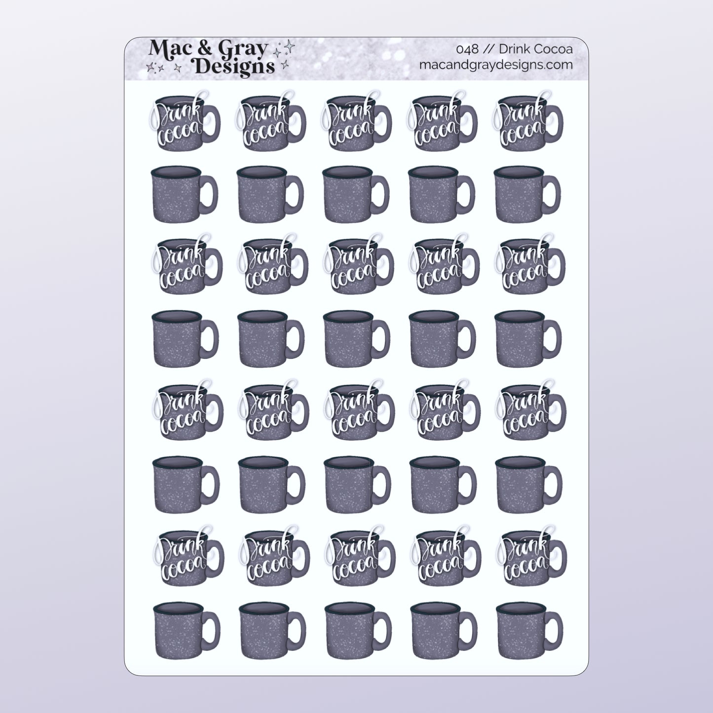 Food & Drink // Functional Planner Stickers & Coffee Trackers –  macandgraydesigns