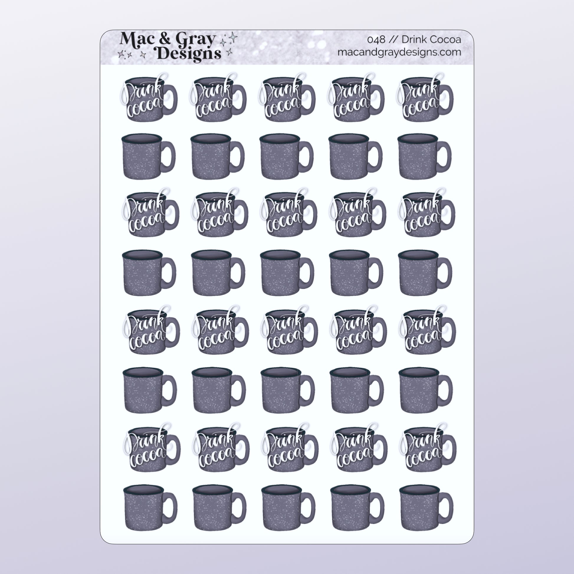 Food & Drink // Functional Planner Stickers & Coffee Trackers –  macandgraydesigns