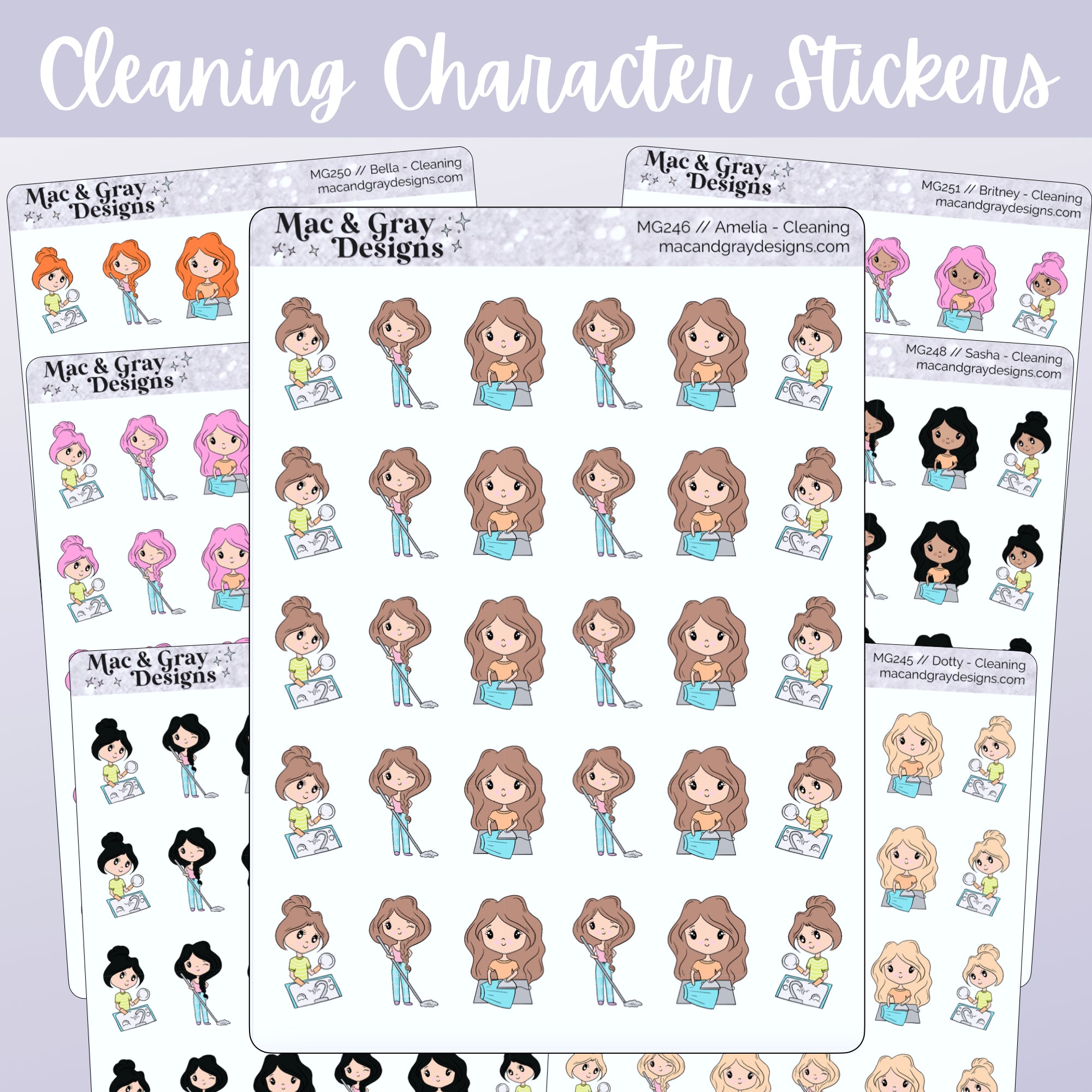 Clean Cartoon Sticker Cleaning | Character Stickers – macandgraydesigns