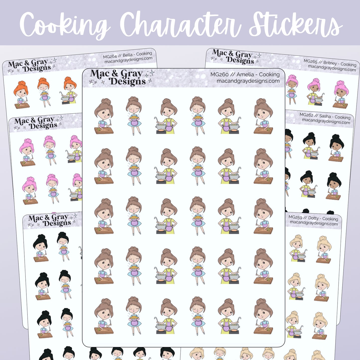 Cooking // Character Stickers