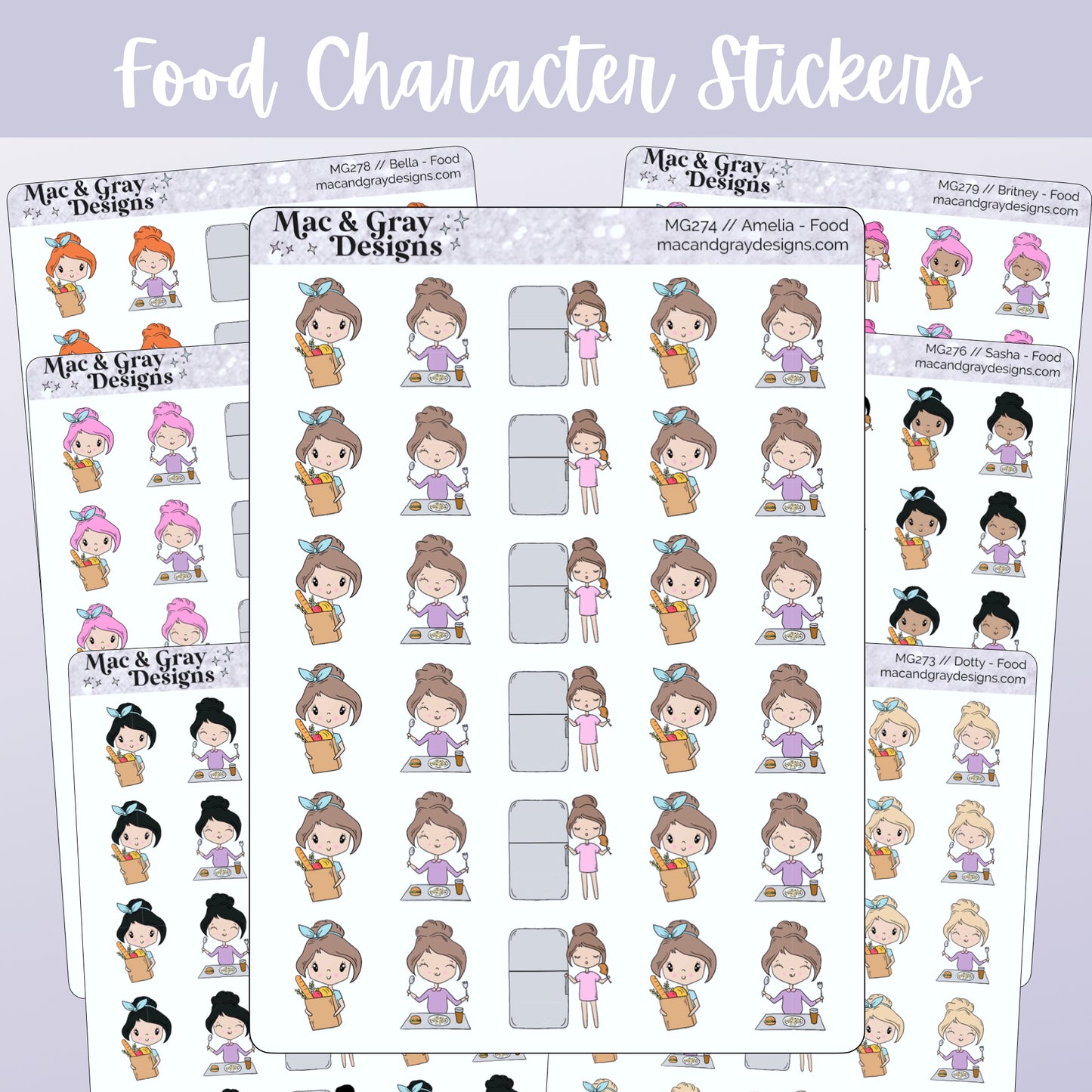 Foodie // Character Stickers