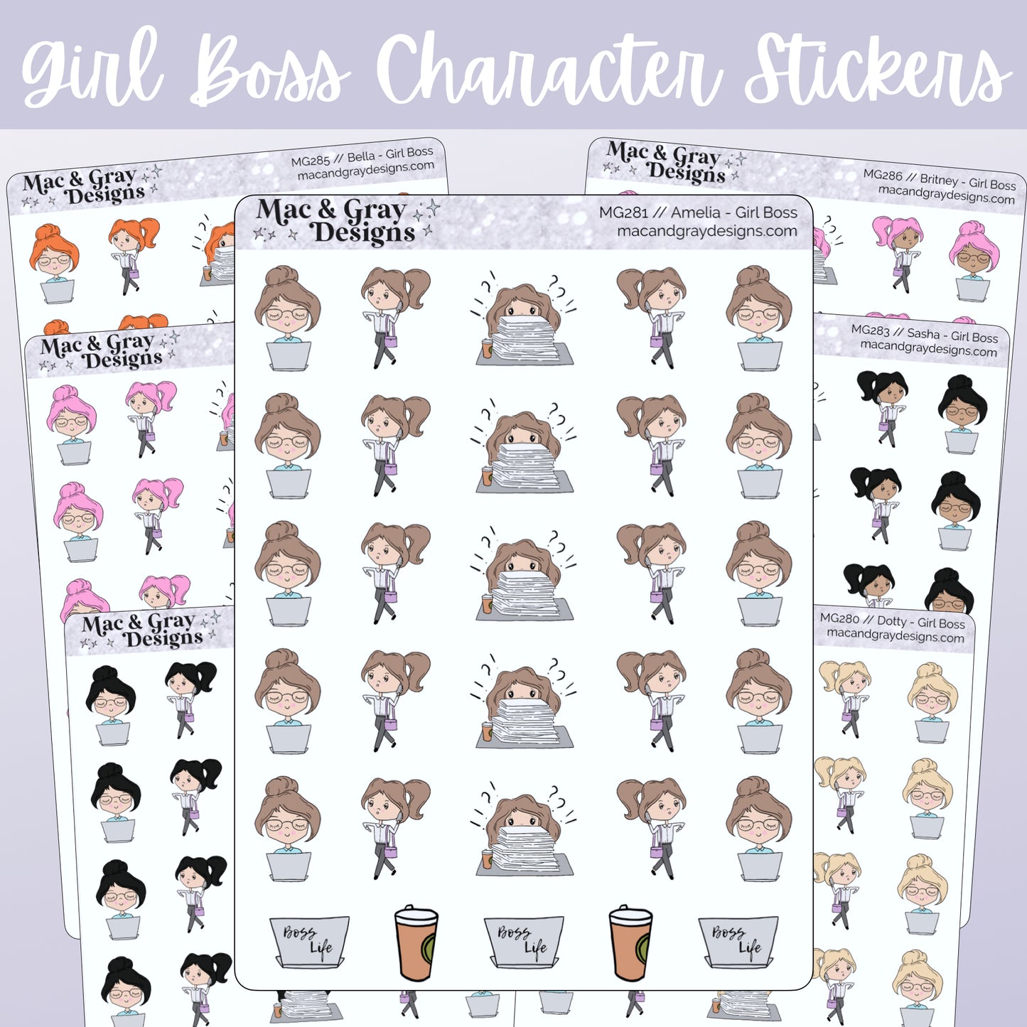 Girl Boss // Character Stickers