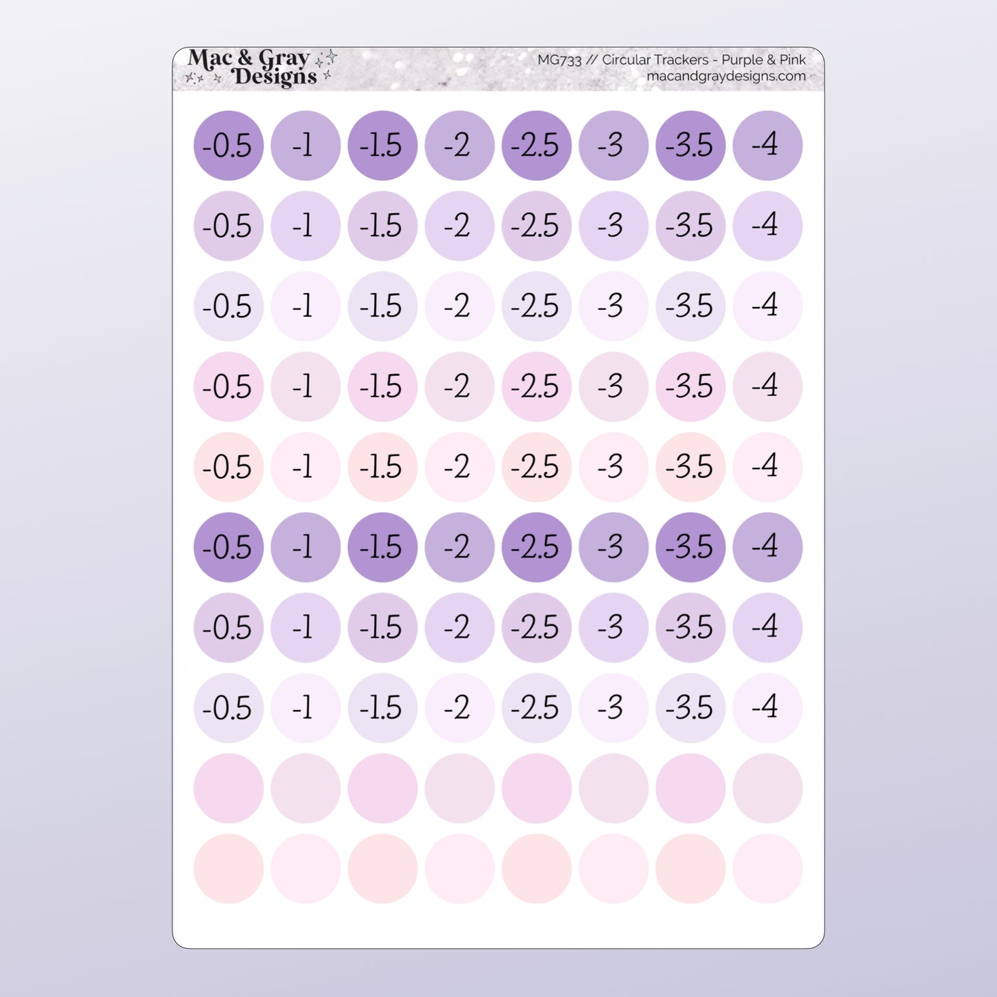 Purple & Pink Weight Loss Stickers | Health & Fitness Stickers