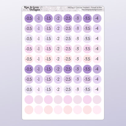 Purple & Pink Weight Loss Stickers | Health & Fitness Stickers
