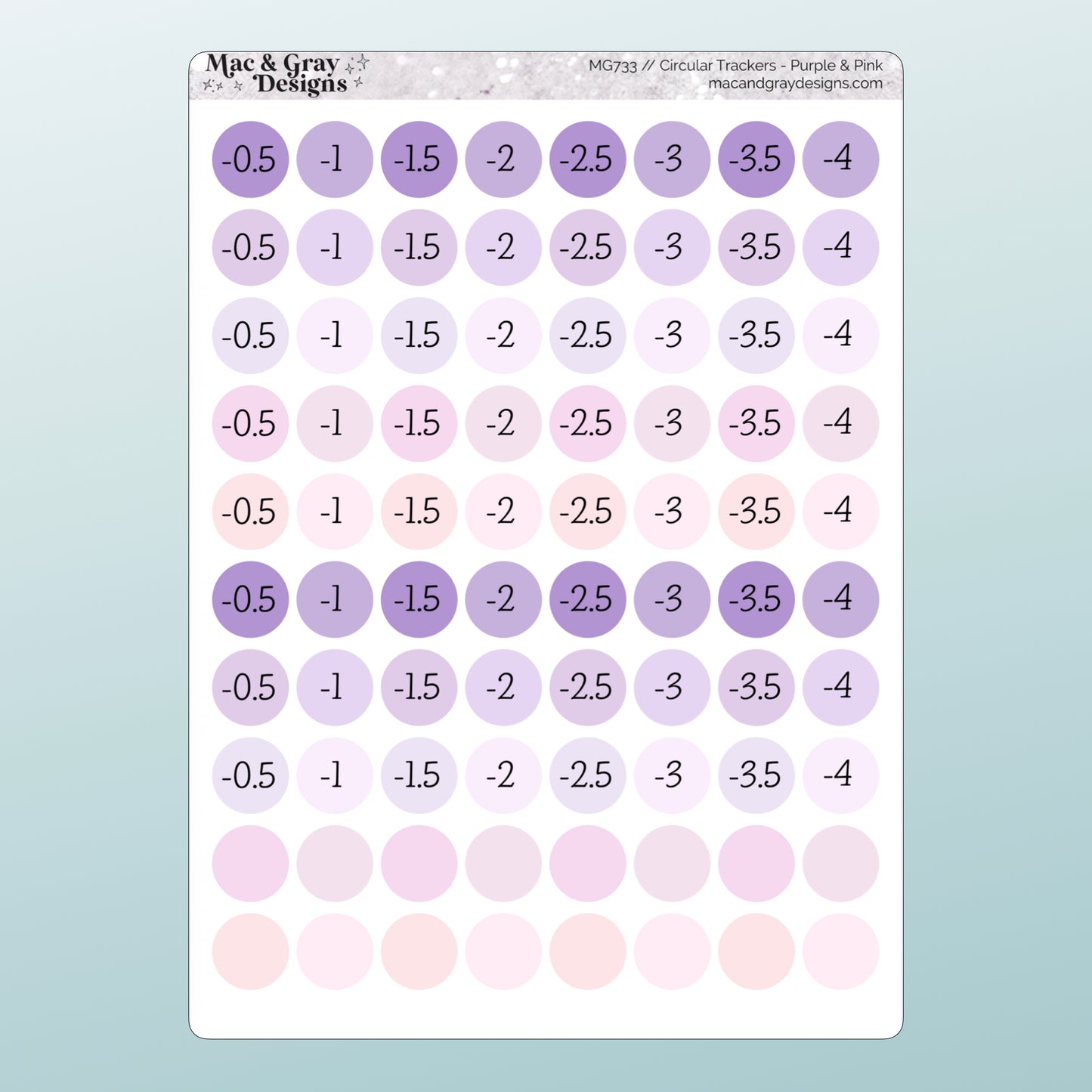 Purple & Pink Weight Loss Stickers | Health & Fitness Stickers