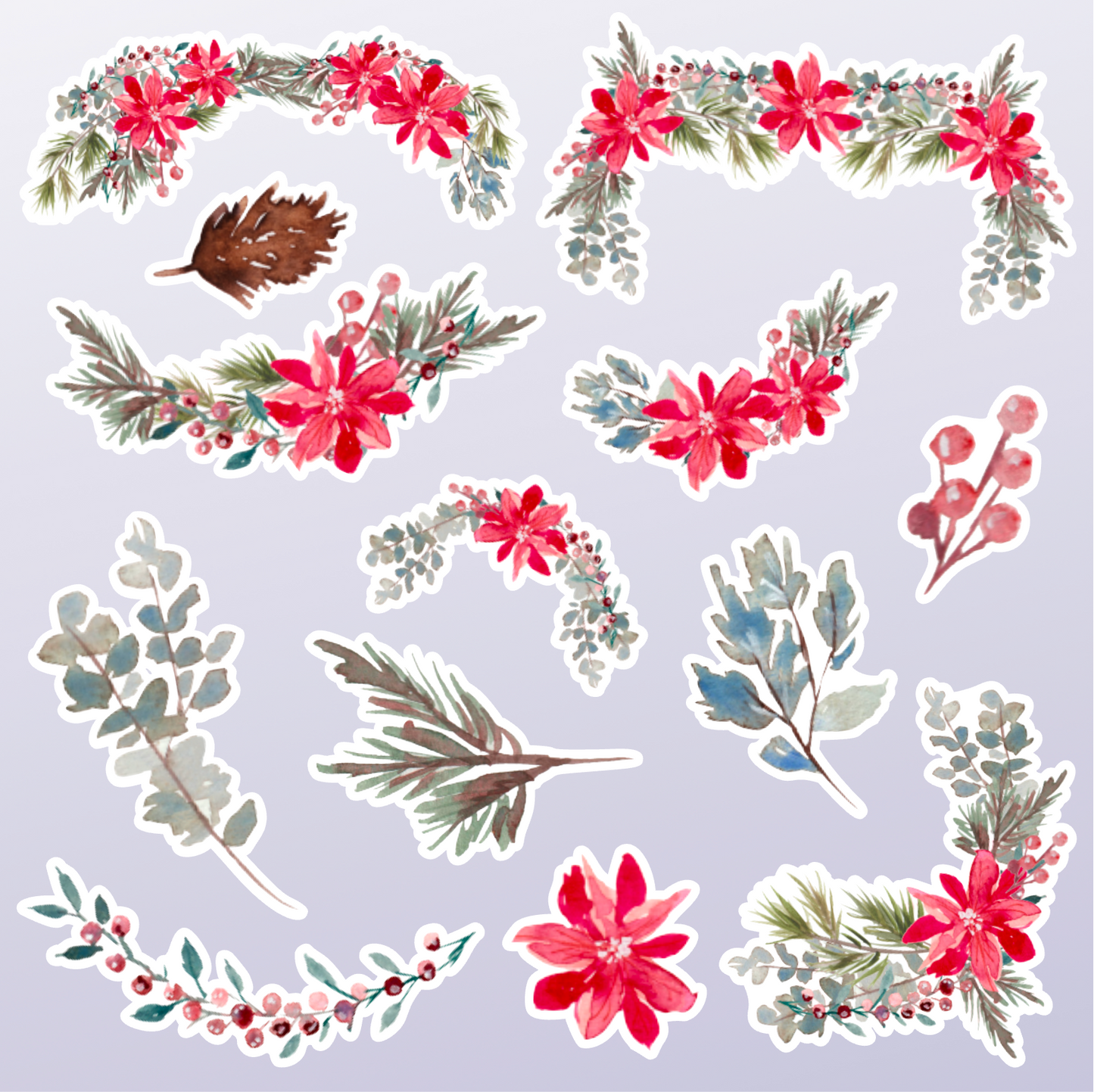 Christmas Wreaths // Journalling Sticker Pack