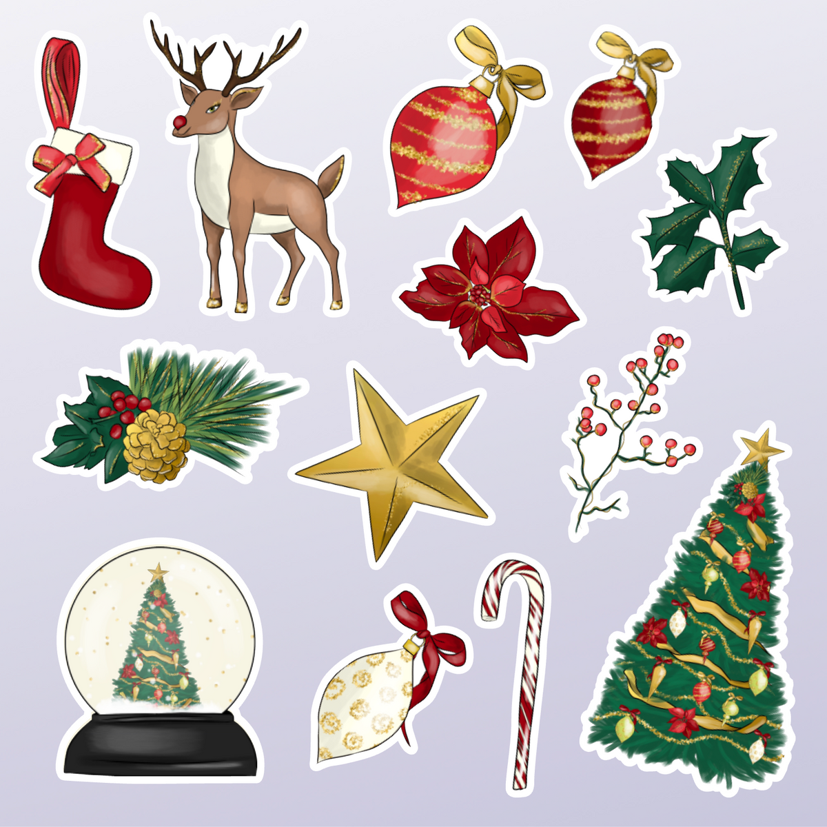 Jolly Patch Sticker Jolly Holly // Journalling Sticker Pack - Matte Vinyl Stickers ...