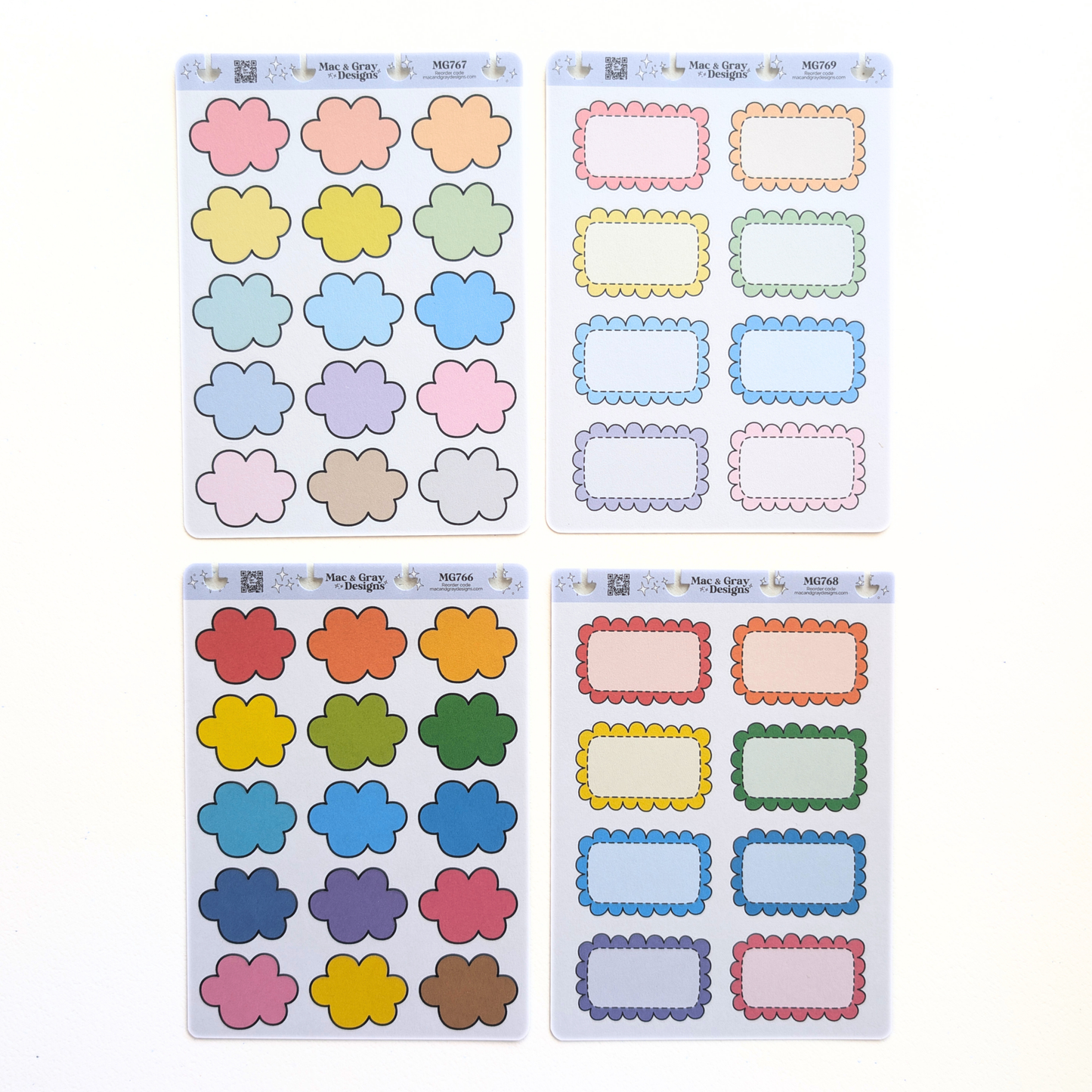 Rainbow & Pastel Labels | Sticker Storage Starter Pack