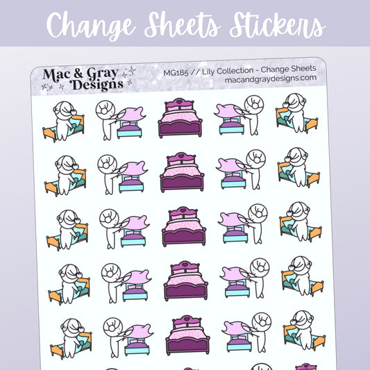 Change Sheets // Lily Character Stickers