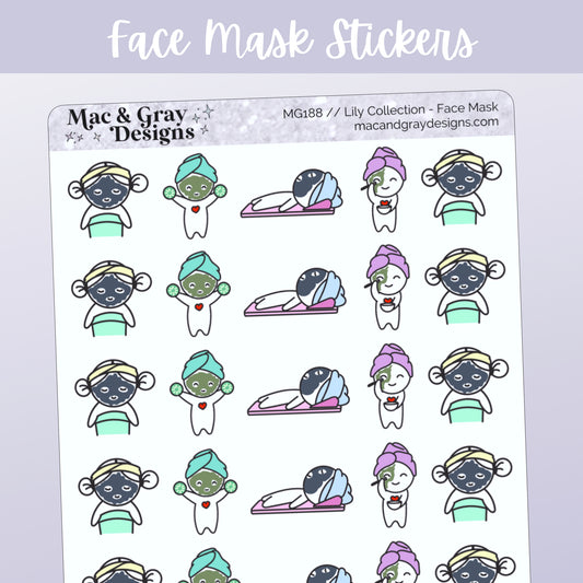 Face Mask // Lily Character Stickers