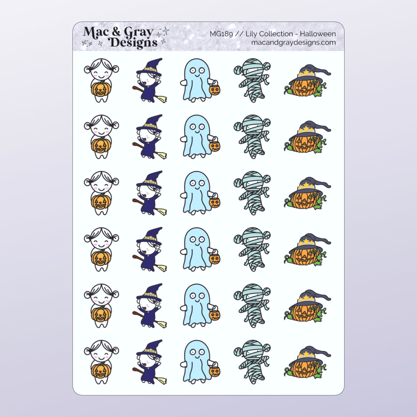 Halloween // Lily Character Stickers