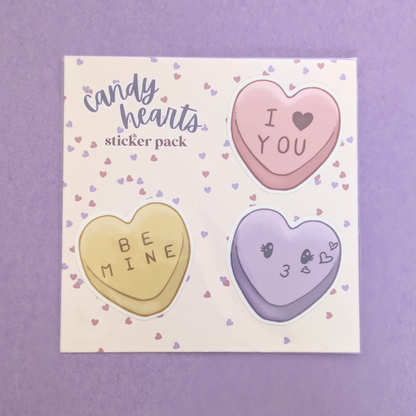 Candy Hearts | Waterproof Sticker Pack