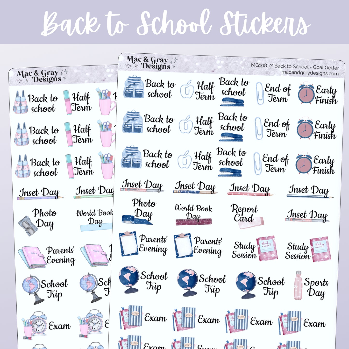 Back to School // Functional Planner Stickers