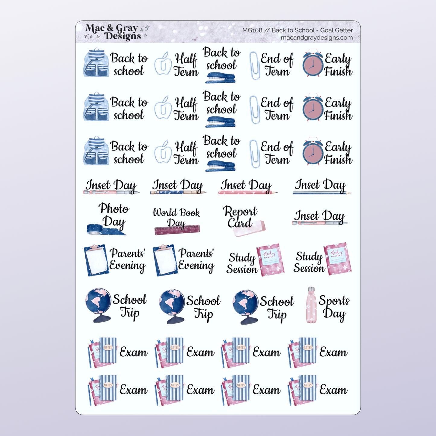 Back to School // Functional Planner Stickers