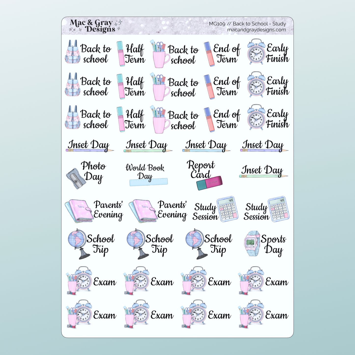 Back to School // Functional Planner Stickers