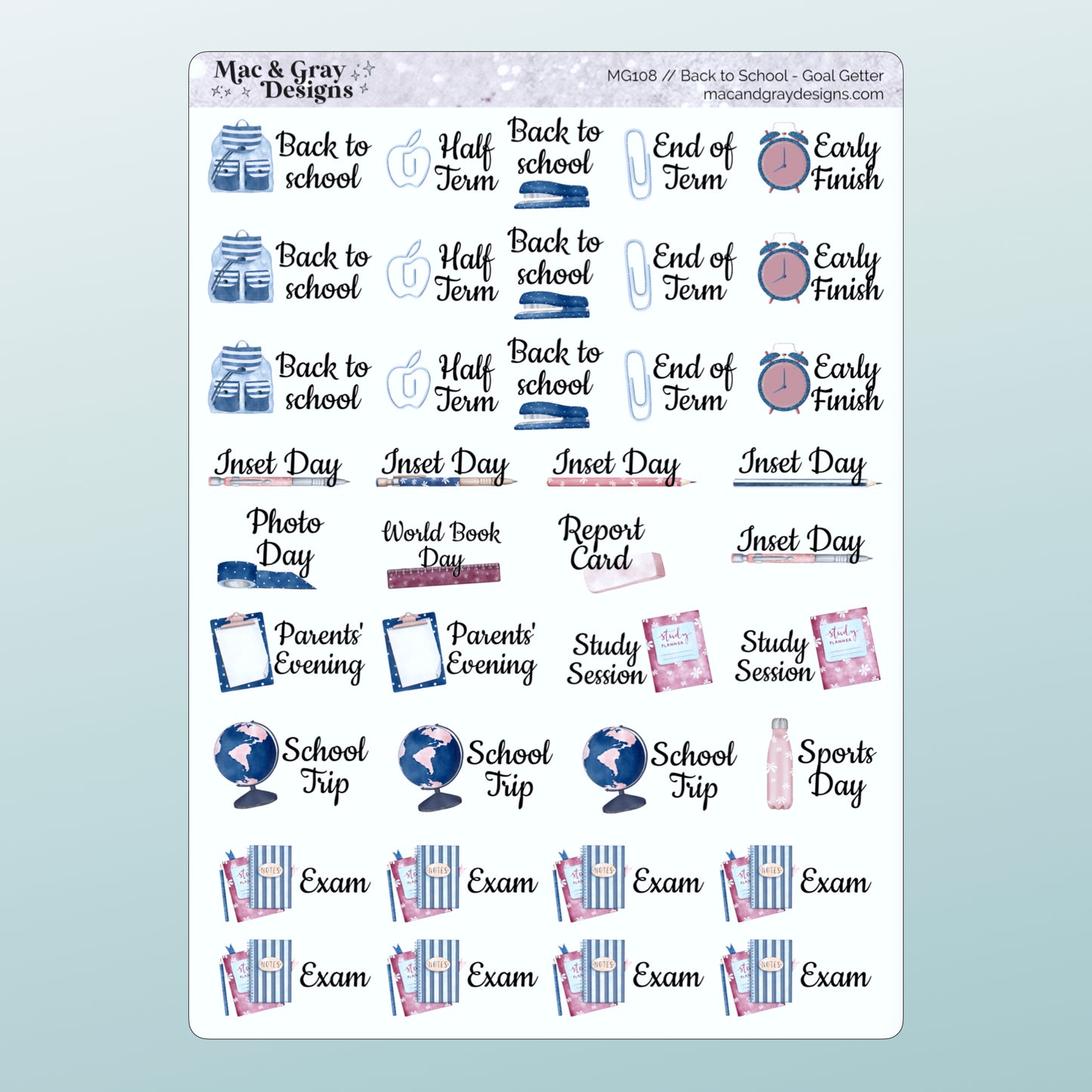 Back to School // Functional Planner Stickers