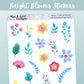 Bright Blooms // Deco & Journalling Stickers