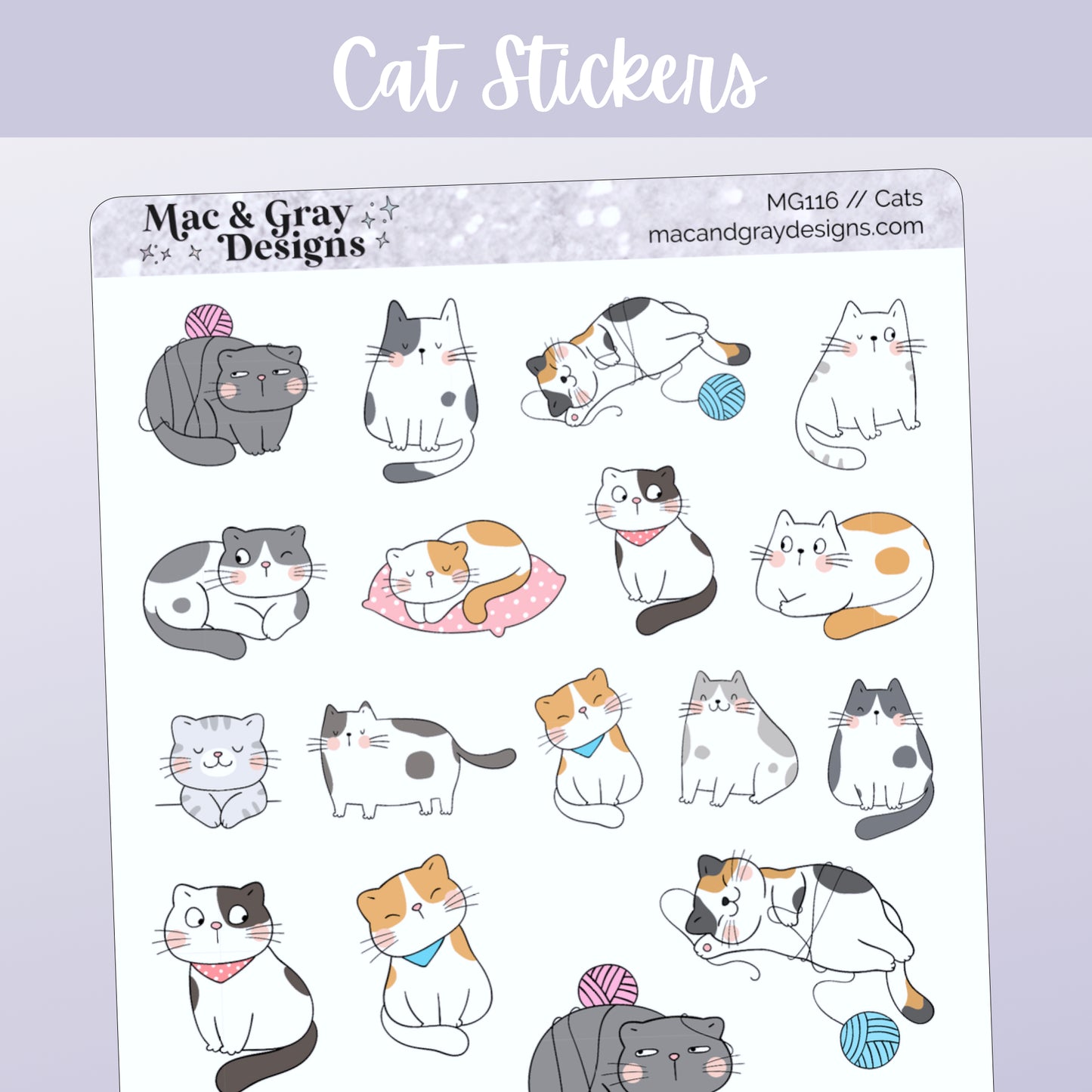 Cat Stickers // Deco & Journalling Stickers