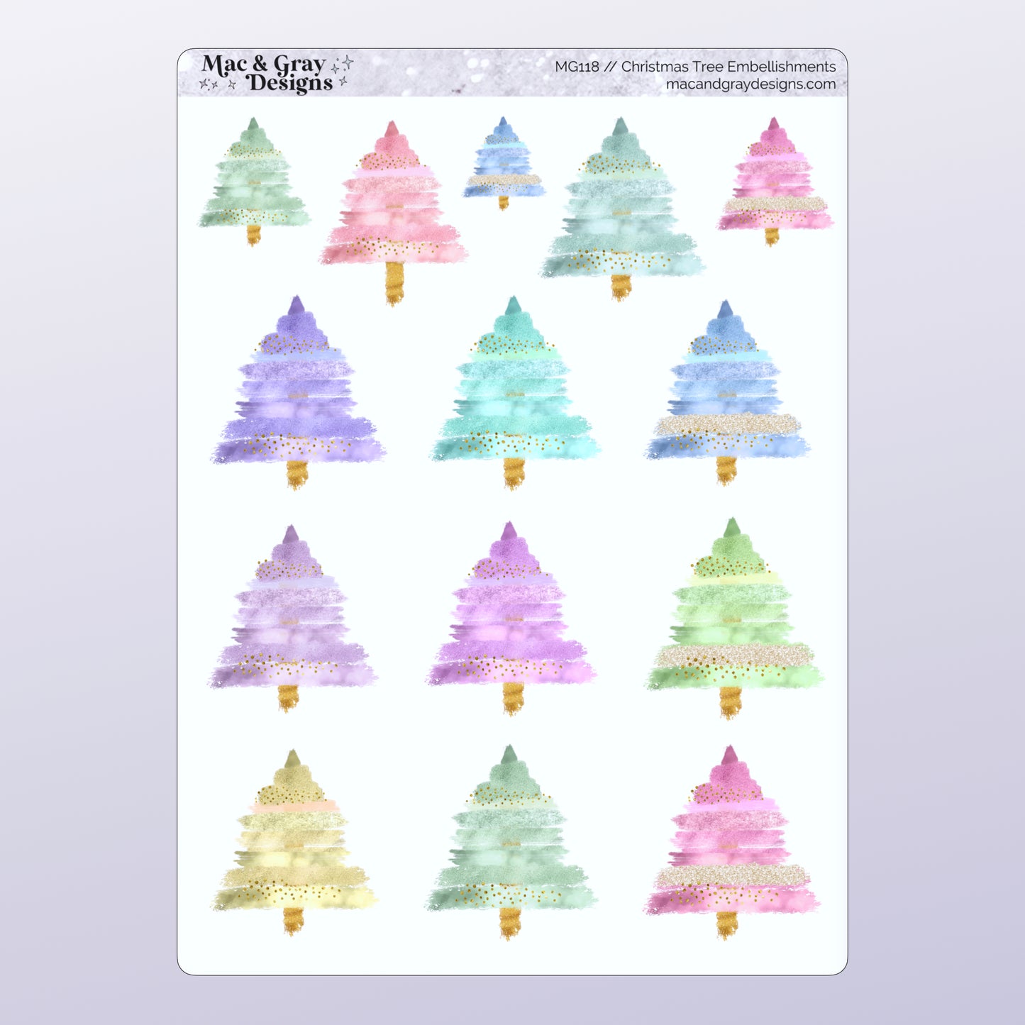 Christmas Trees // Deco & Journalling Stickers