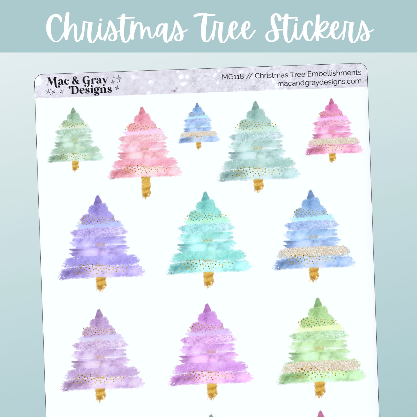 Christmas Trees // Deco & Journalling Stickers